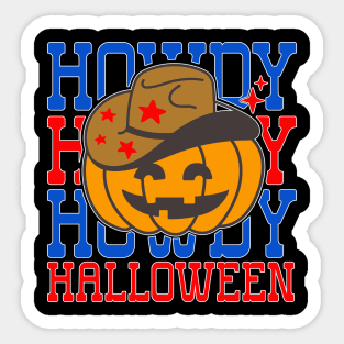 Howdy Halloween Jack-O-Lantern Sticker